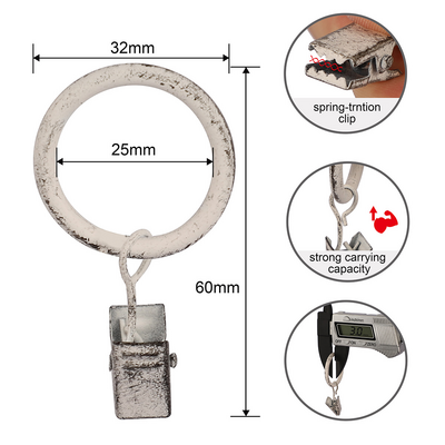 Verhorenkaat nipistimellä 25/32 mm antiikkivalkoinen