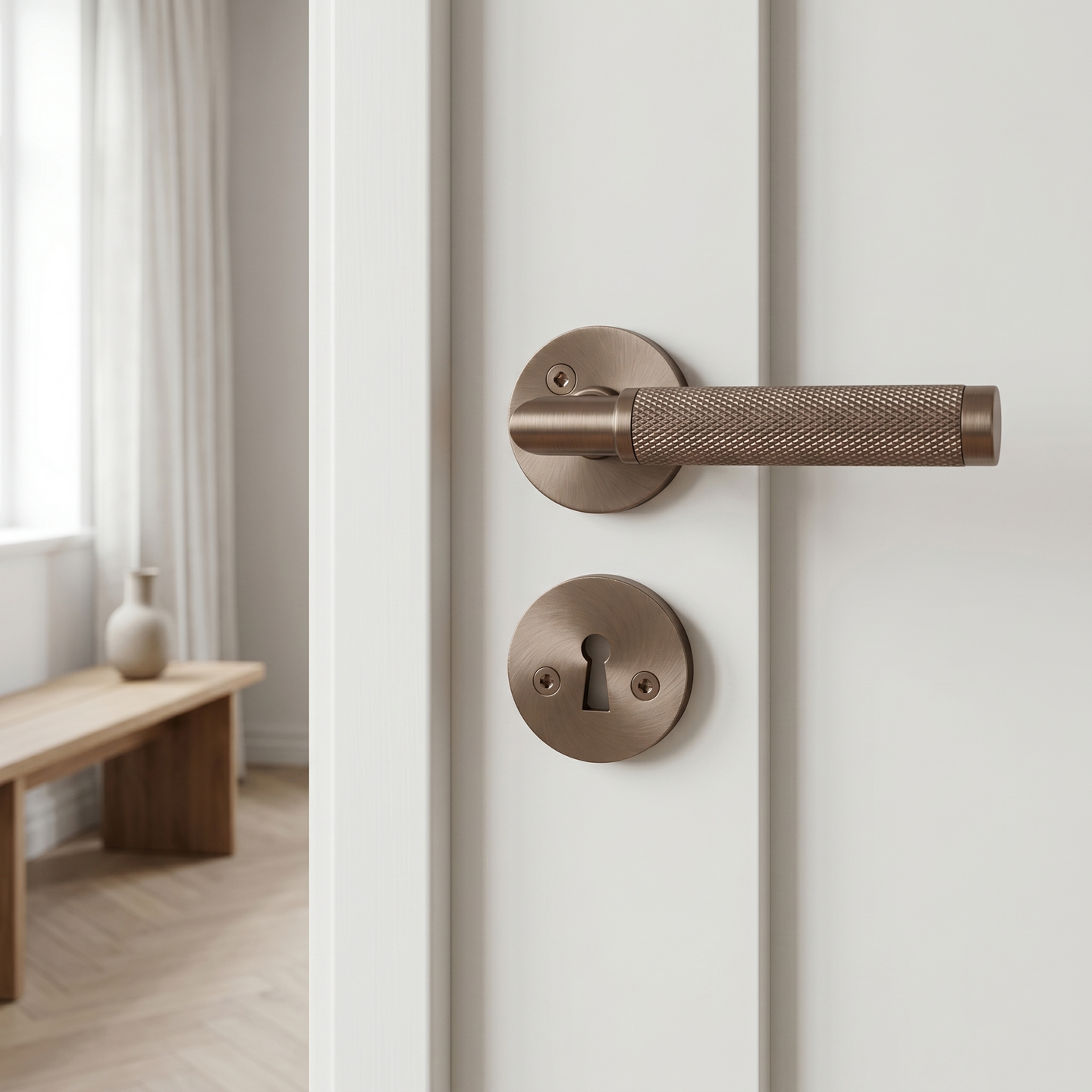 Sisäovenpainike Beslagsboden Design B841BRN harjattu kupari