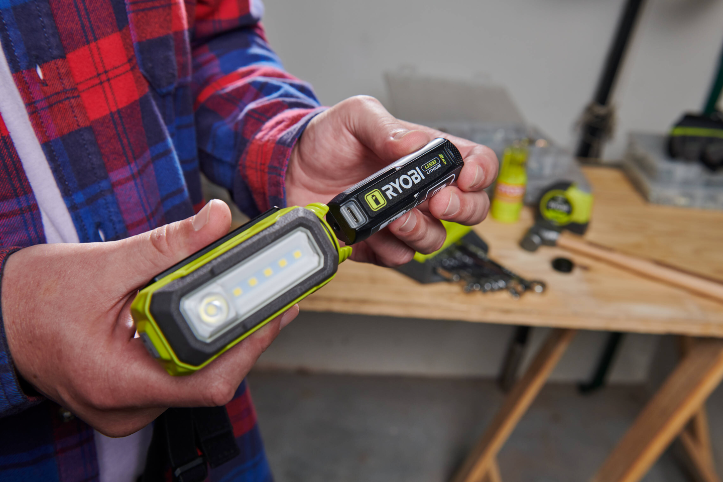 Otsalamppu Ryobi RHT4-0 4V USB Lithium