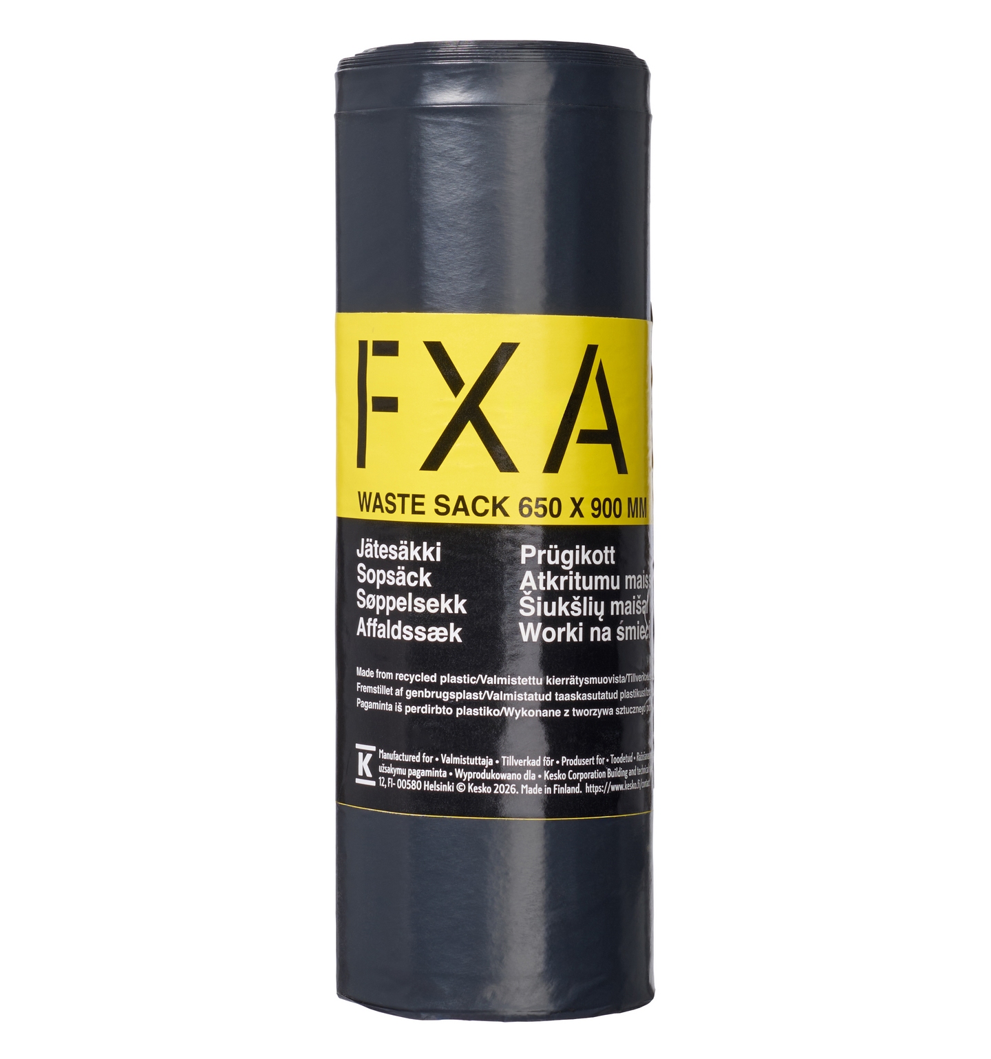 Jätesäkki FXA 75l 10kpl musta