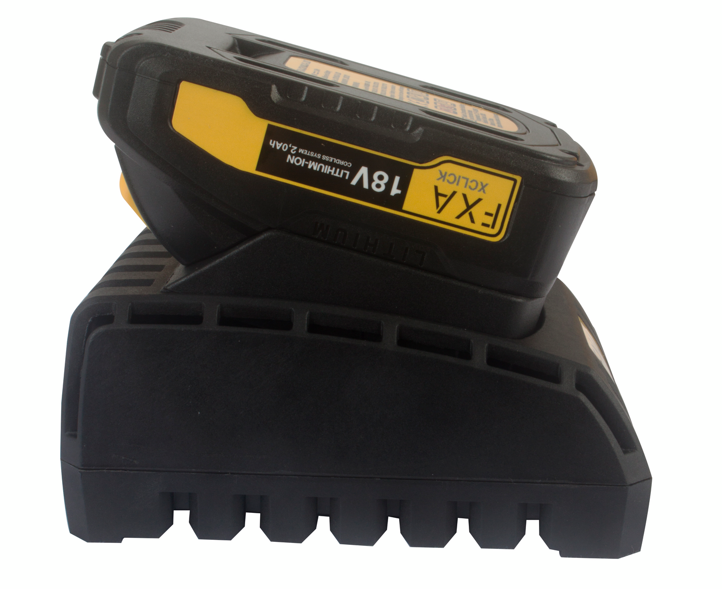 Starttipaketti FXA XCLICK Basic 2,0Ah akku + 2,5A laturi