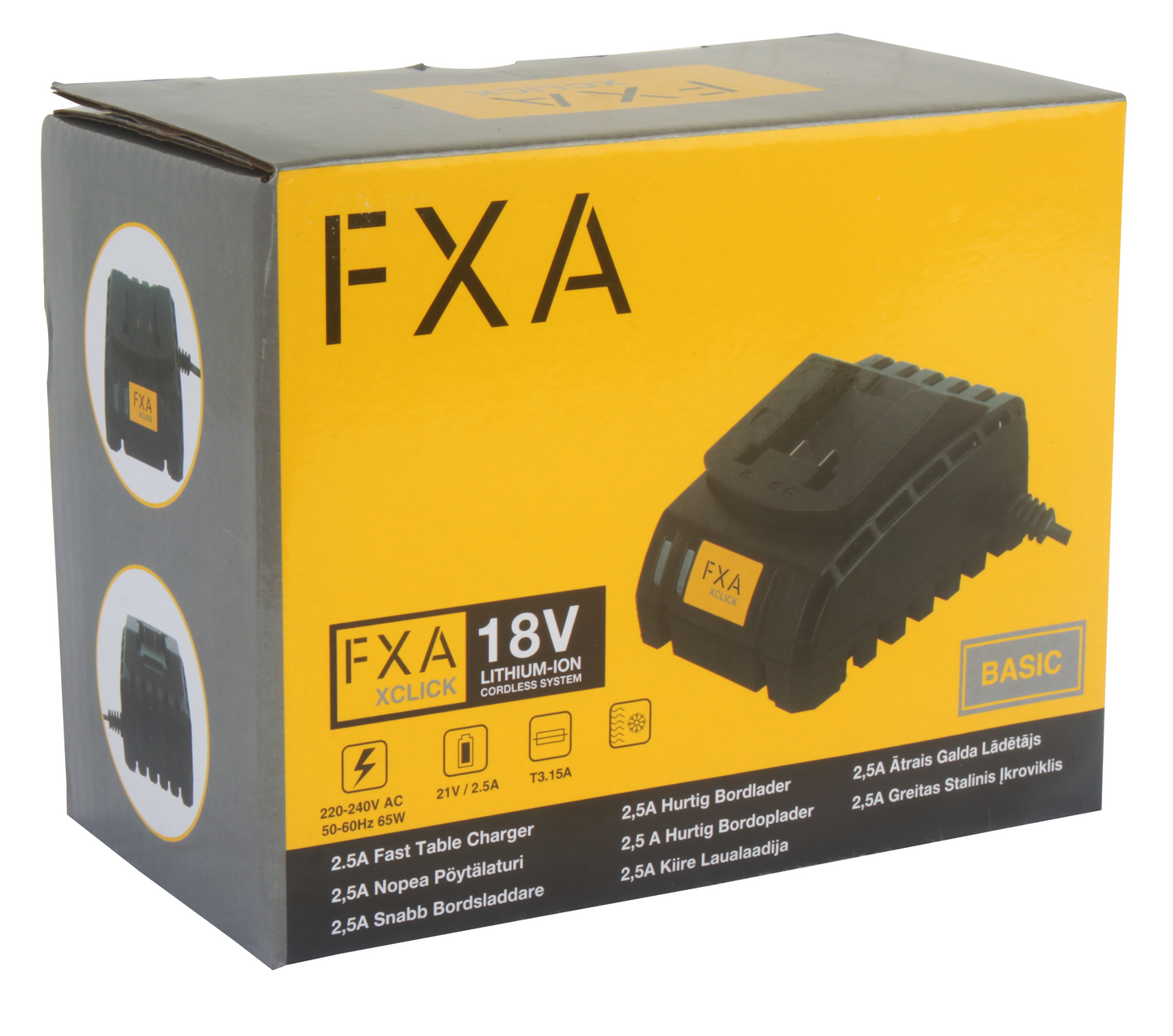 Laturi FXA XCLICK Basic 18V 2,5A