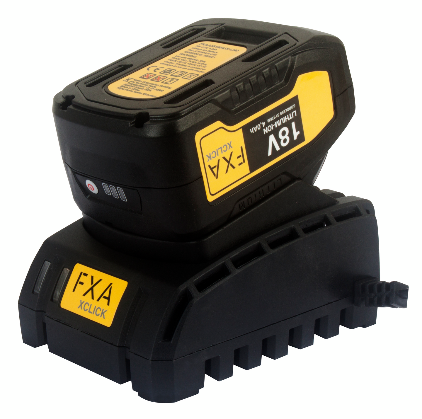 Starttipaketti FXA XCLICK Basic 4,0Ah akku + 2,5A laturi