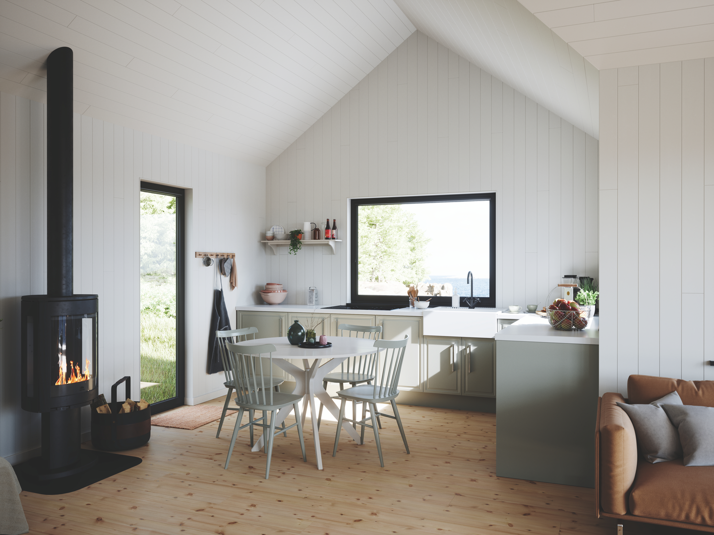 PANEL NORRLANDS 15X118 SLÄT VIT 8% 2580 MODERN VACKER 8,9M/M²