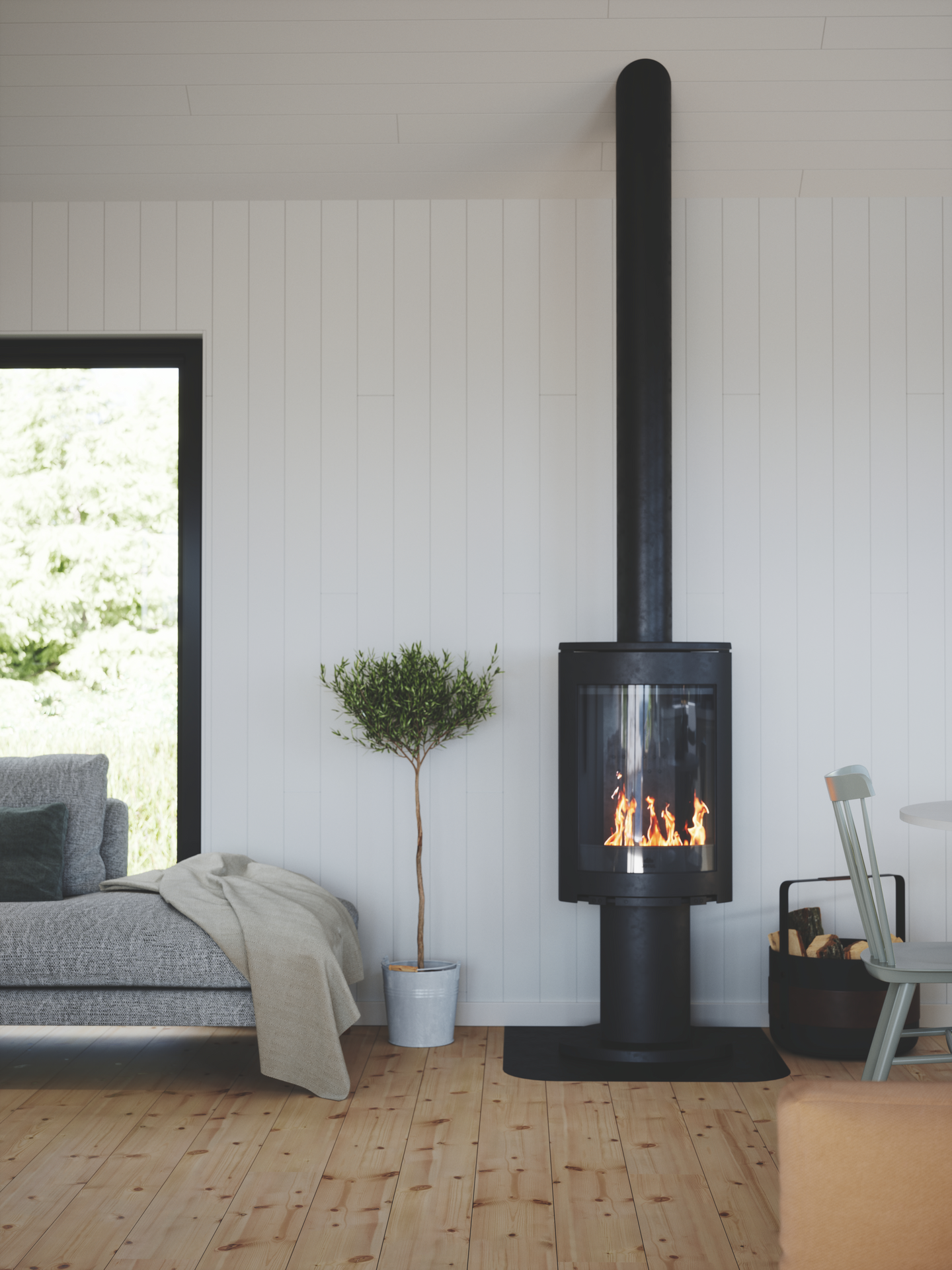 PANEL NORRLANDS 15X118 SLÄT VIT 8% 2580 MODERN VACKER 8,9M/M²