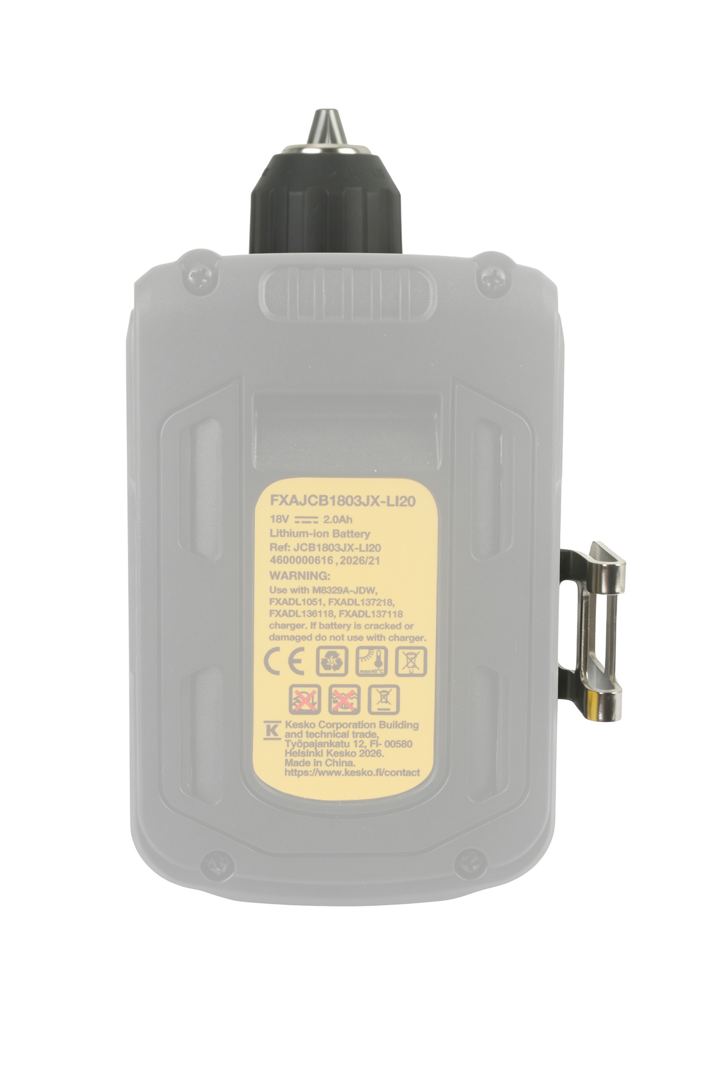 Akkuporakone FXA XCLICK 18V BS8307S hiiliharjaton runko