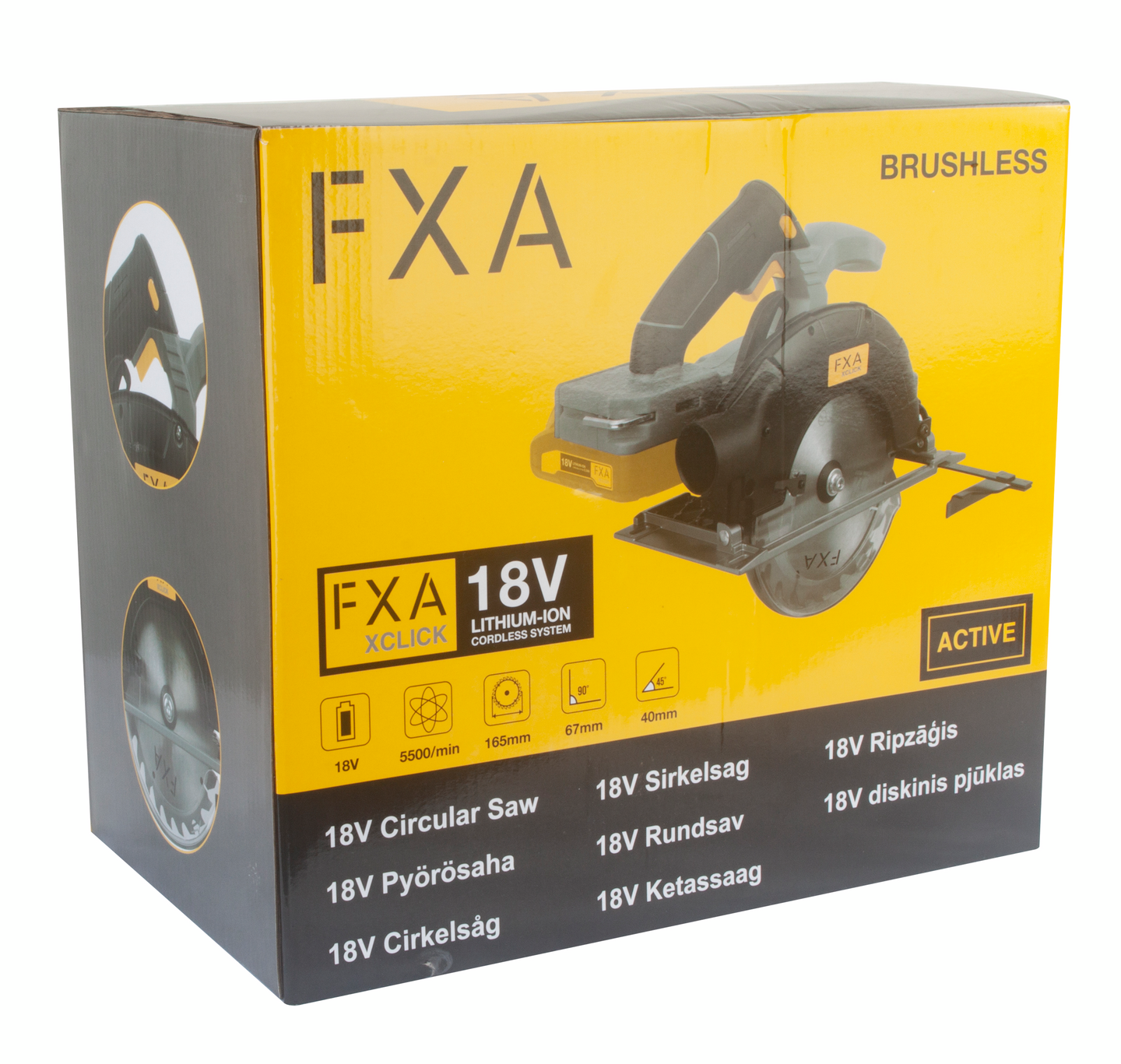 Akkupyörösaha FXA XCLICK 18V BS8661 hiiliharjaton runko
