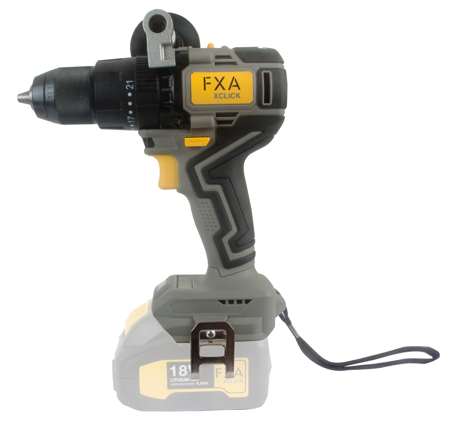 Akkuiskuporakone FXA XCLICK 18V BS8302SI hiiliharjaton runko