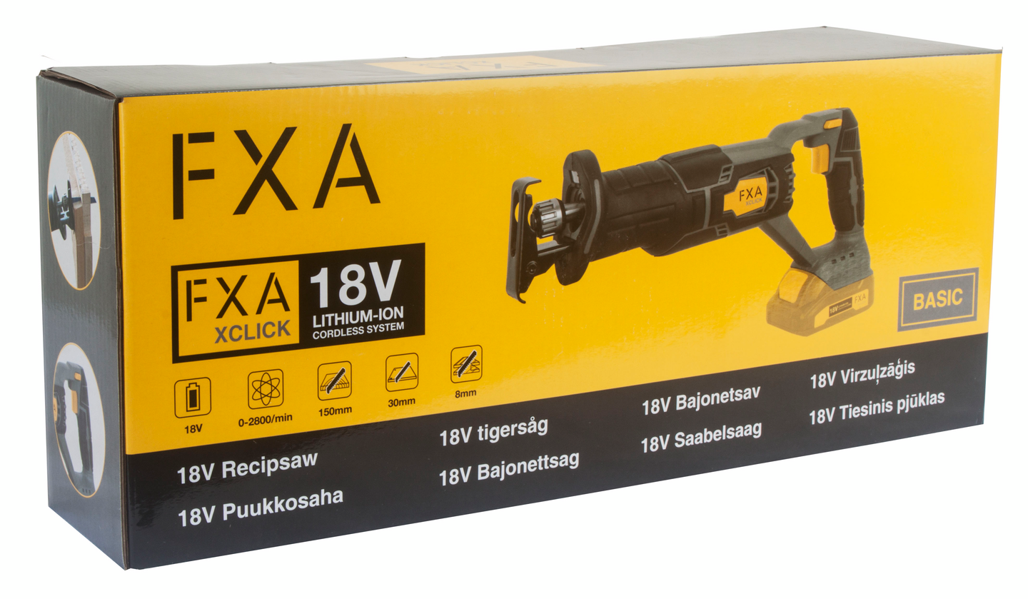 Akkupuukkosaha FXA XCLICK TC8217JD 18V runkoversio ilman akkua