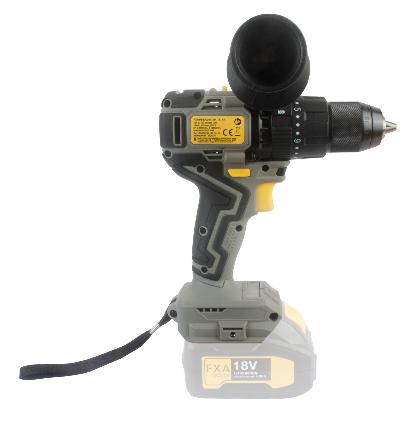 Akkuiskuporakone FXA XCLICK 18V BS8302SI hiiliharjaton runko