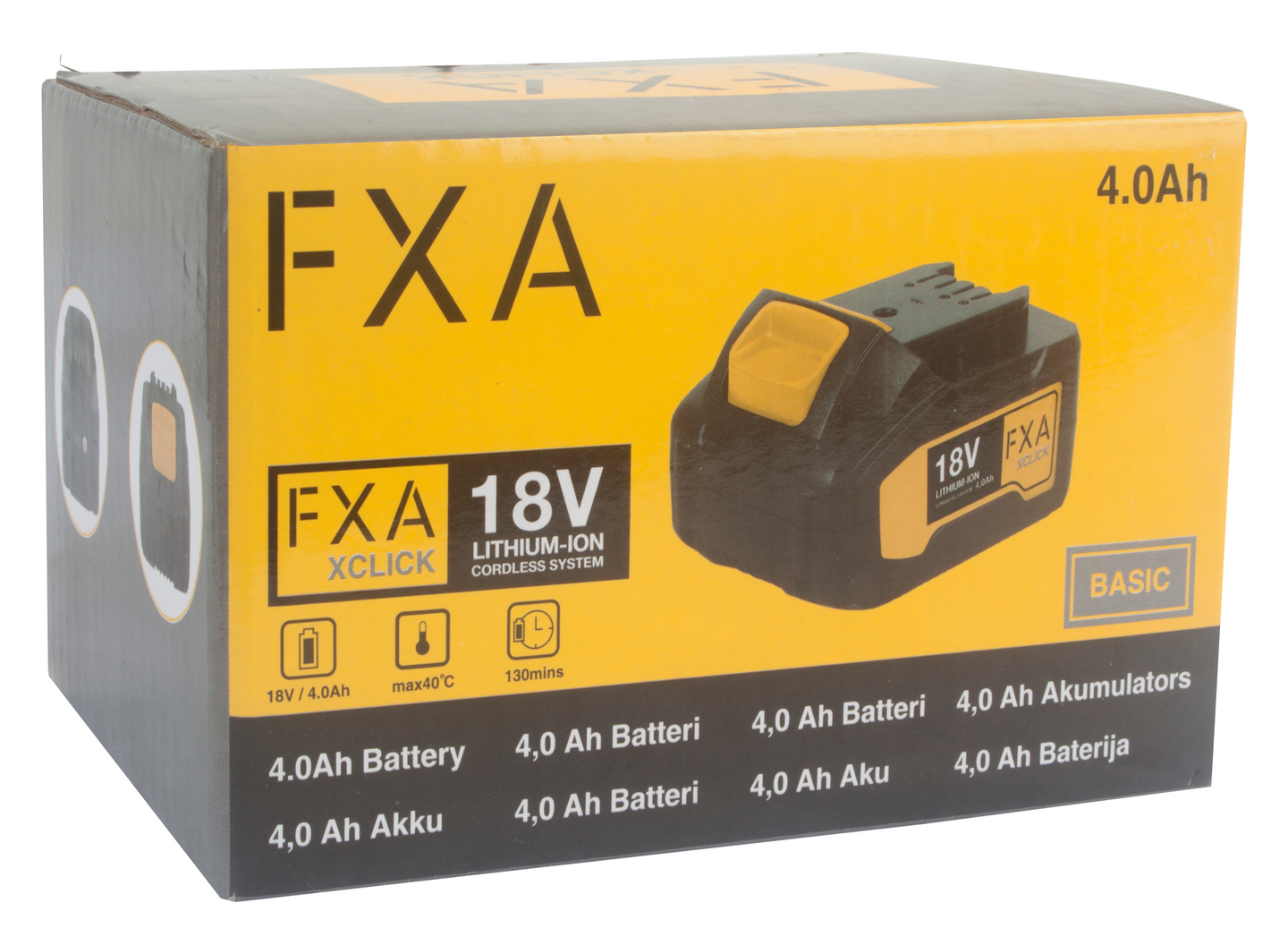 Akku FXA XCLICK Basic 18V 4,0Ah