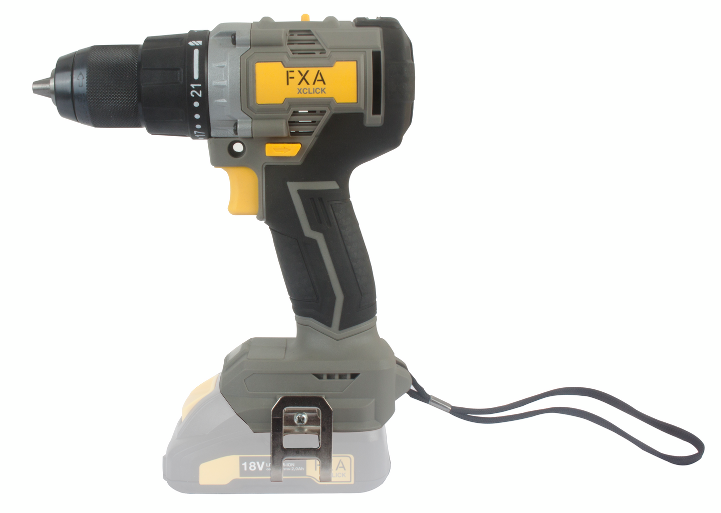 Akkuporakone FXA XCLICK 18V BS8301S hiiliharjaton runko