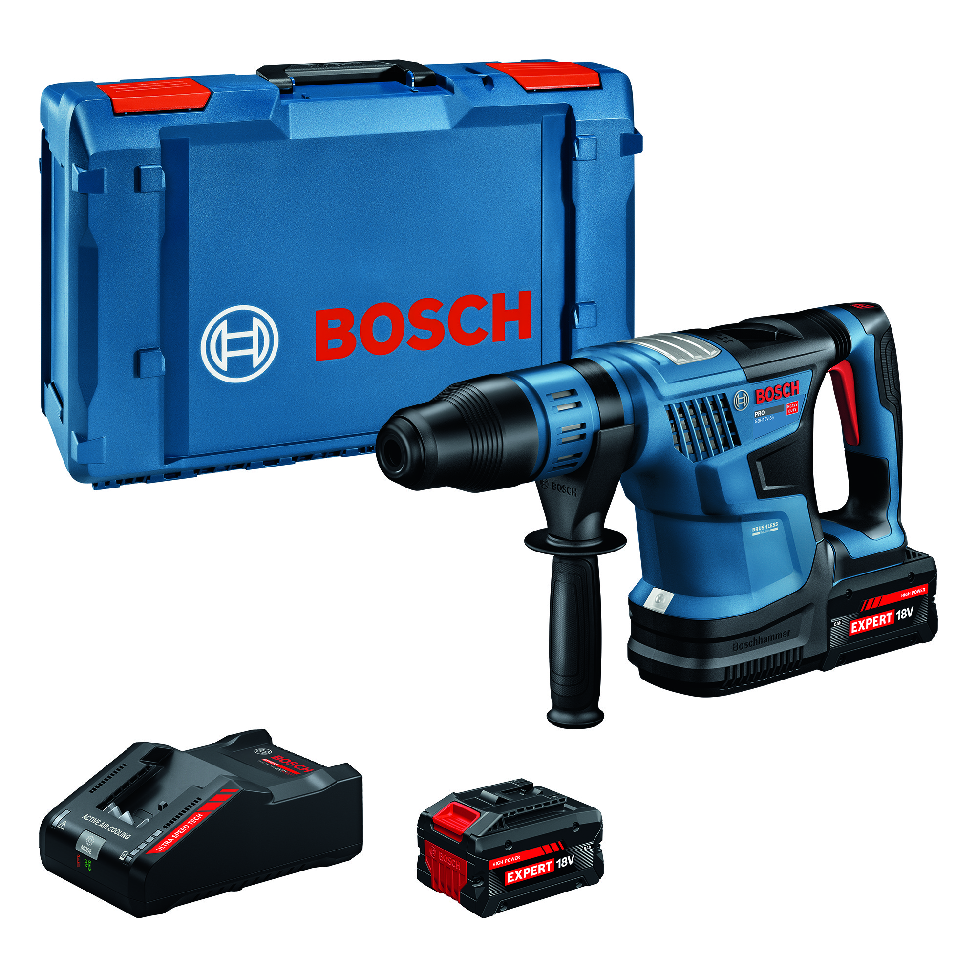 Akkuporavasara Bosch PRO GBH18V-36 2x8,0Ah EXAL XL-Boxx