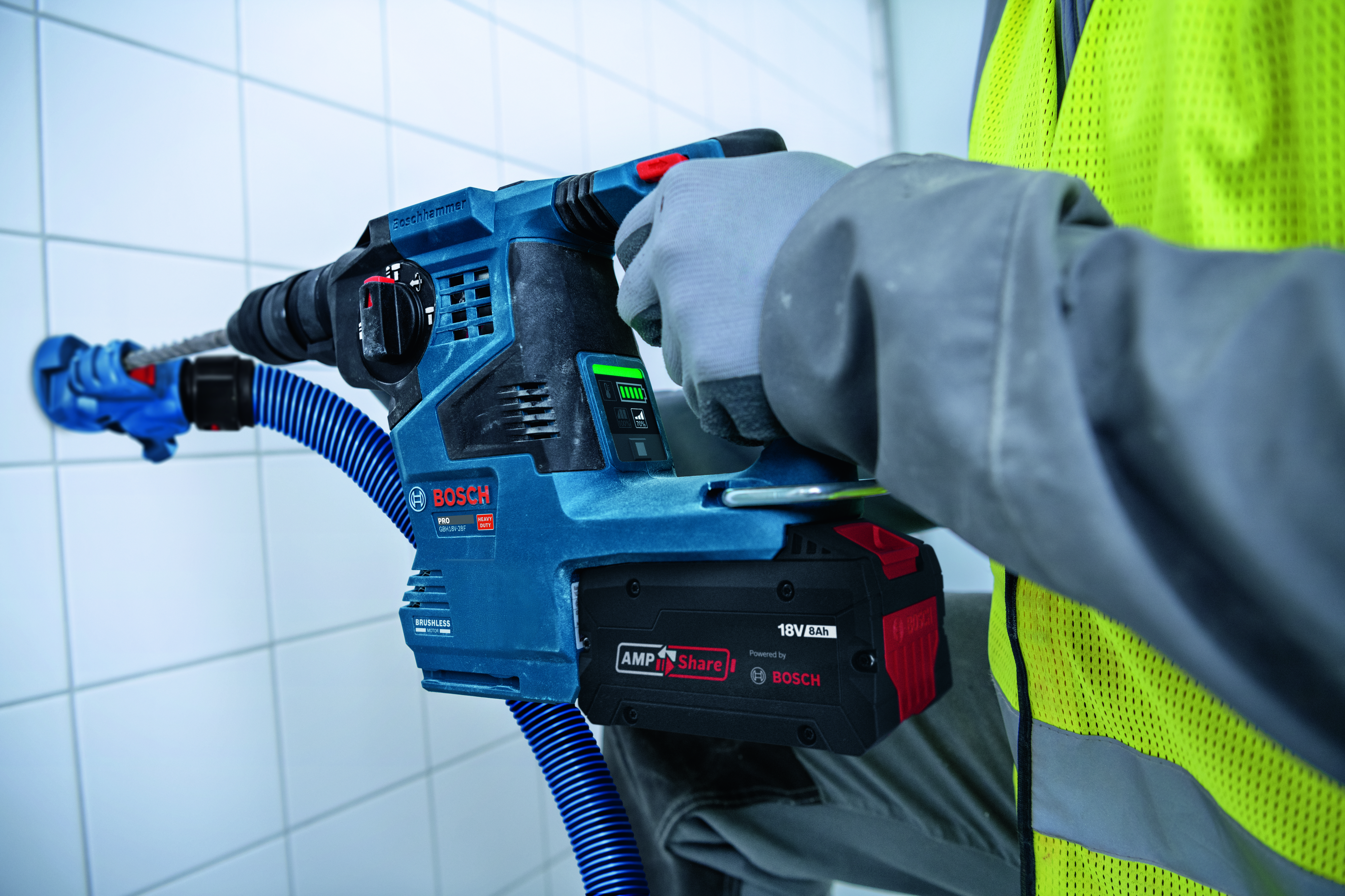 Akkuporavasara Bosch PRO GBH18V-28F 2x8,0Ah pikaistukka GDE L-Boxx