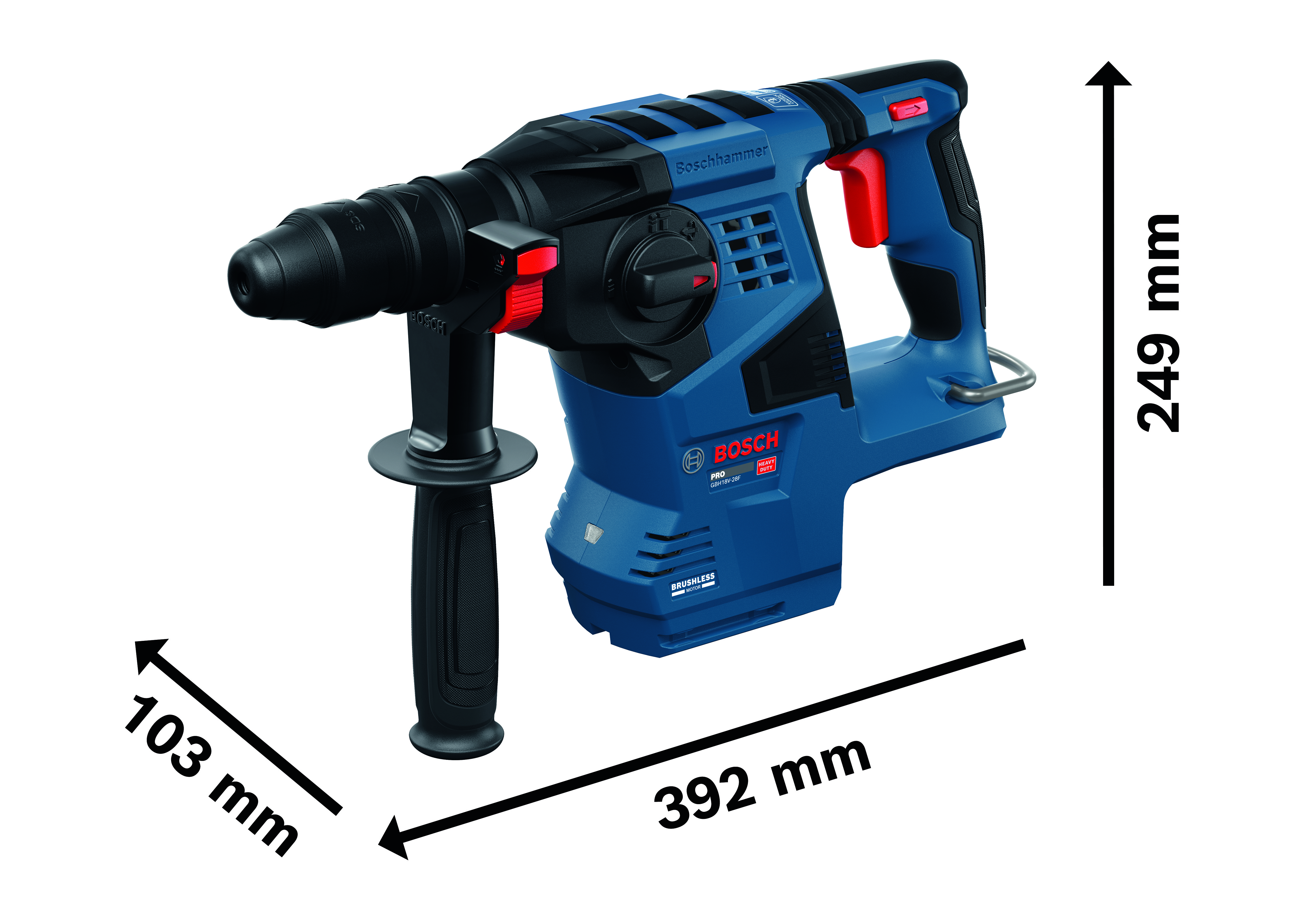 Akkuporavasara Bosch PRO GBH18V-28F 2x8,0Ah pikaistukka GDE L-Boxx