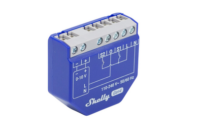 Valonsäädin Shelly Dimmer 0/1-10v PM Gen4