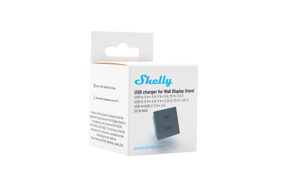 Asennustarvike Shelly Wall Display Usb musta