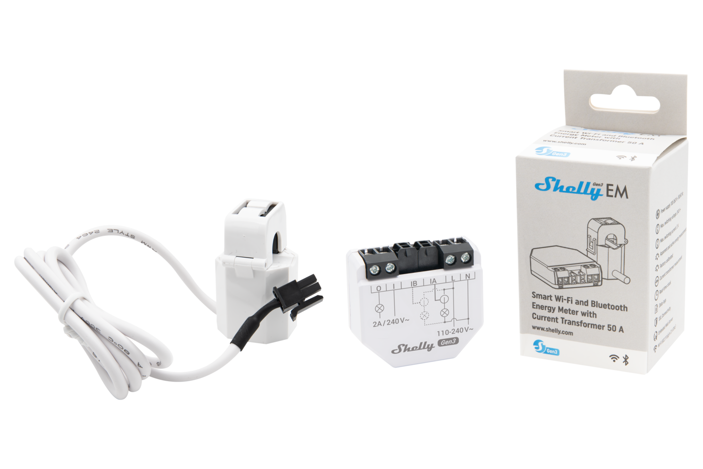 Energiamittari Shelly Em Gen3 + 50A CT