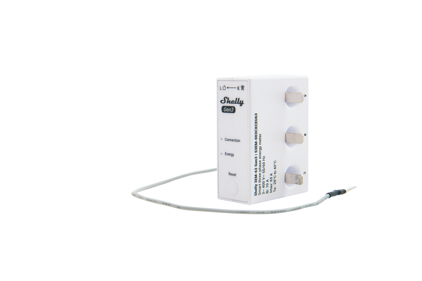 Energiamittari Shelly 3EM-63T Gen3