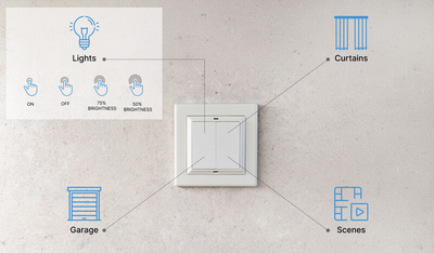 Painike Langaton Shelly Blu Switch 4 ZB ilman adapteria