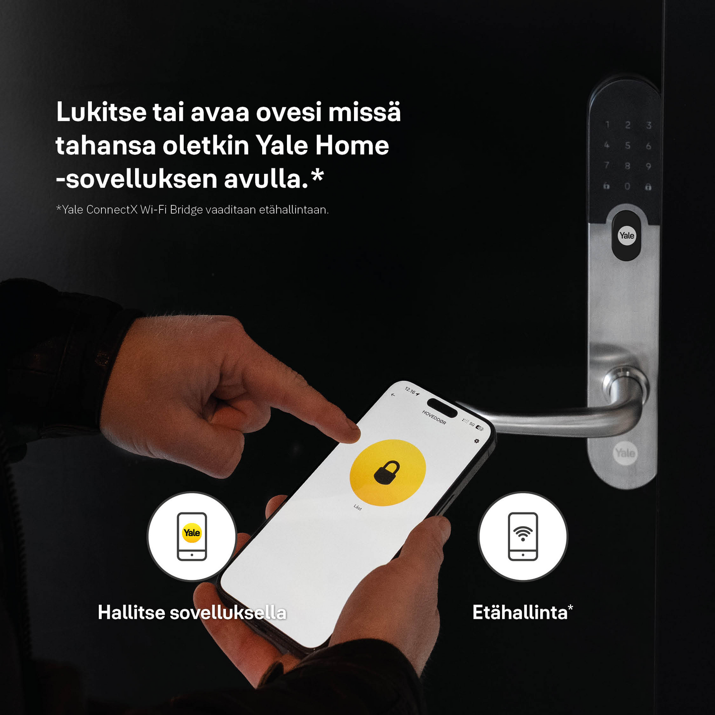 Älylukko Yale Entrus musta