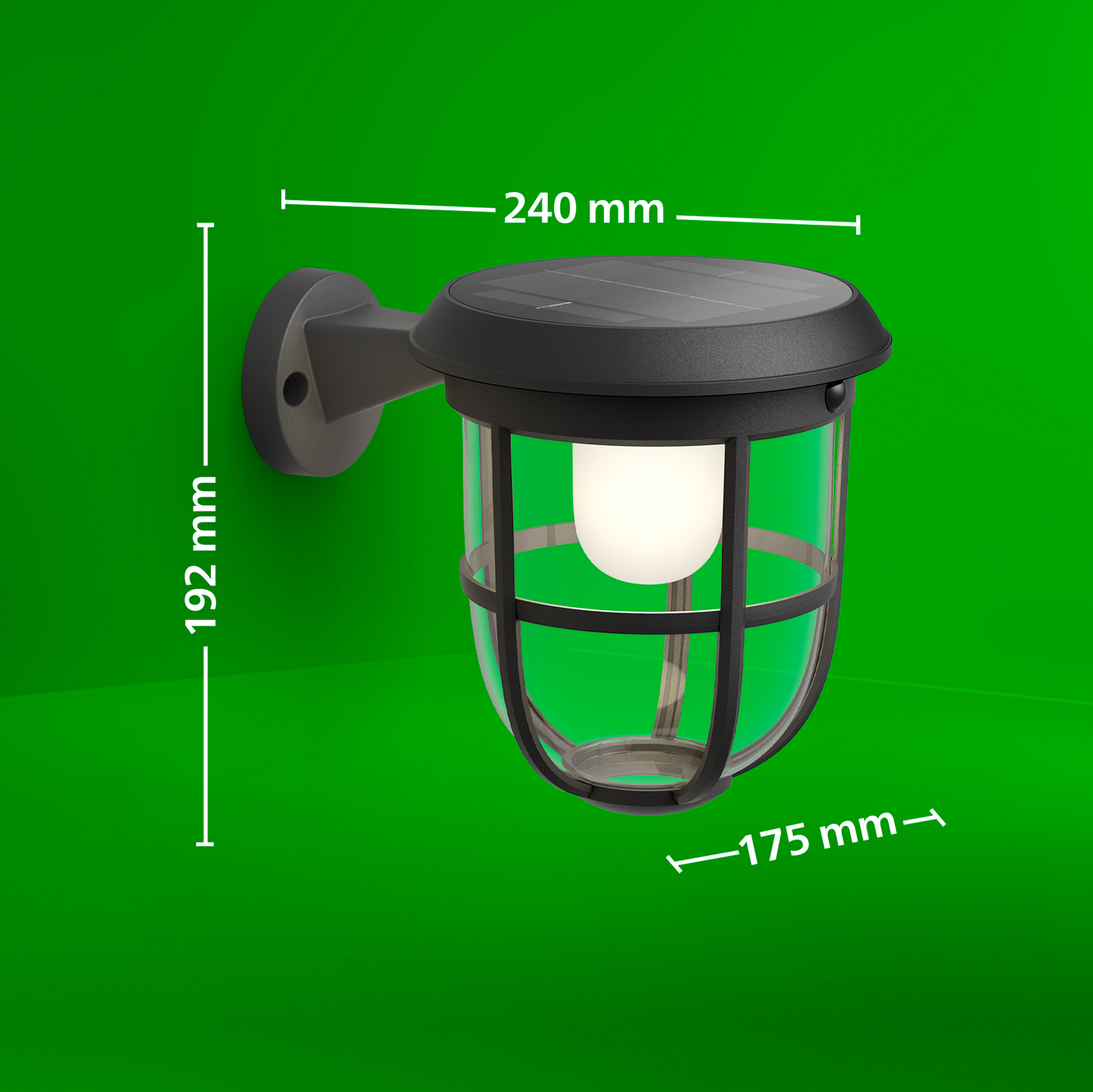 Aurinkokennovalaisin Philips Radii 250lm 3000K 1.3W musta
