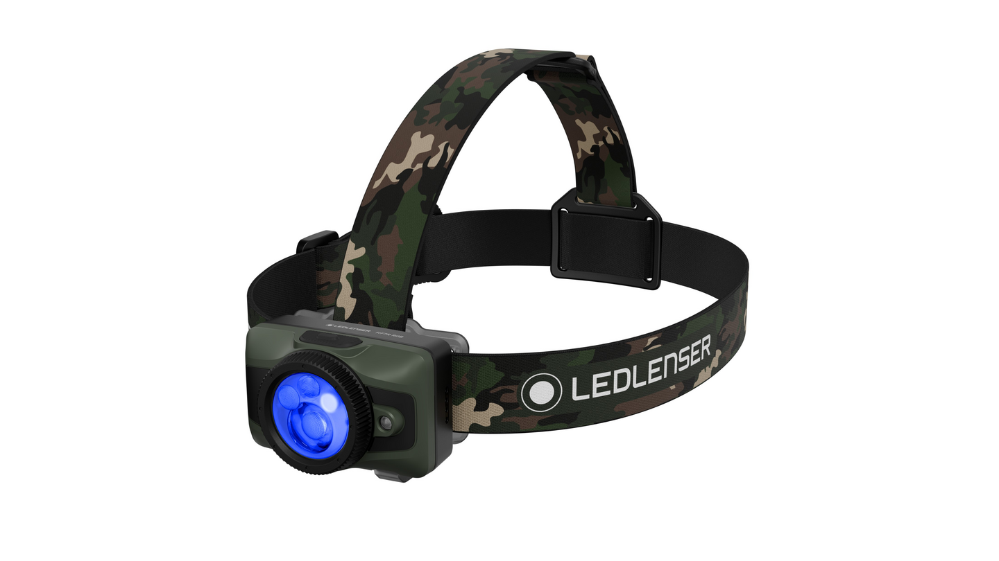 Otsavalaisin Ledlenser HF7R ladattava 1200lm RGB camo