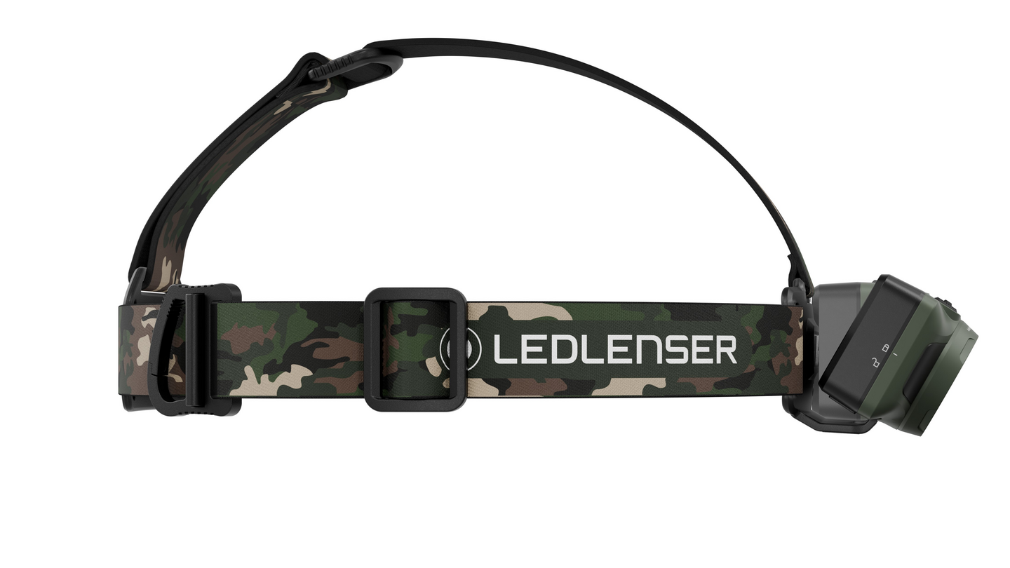 Otsavalaisin Ledlenser HF6R ladattava 900lm RGB camo