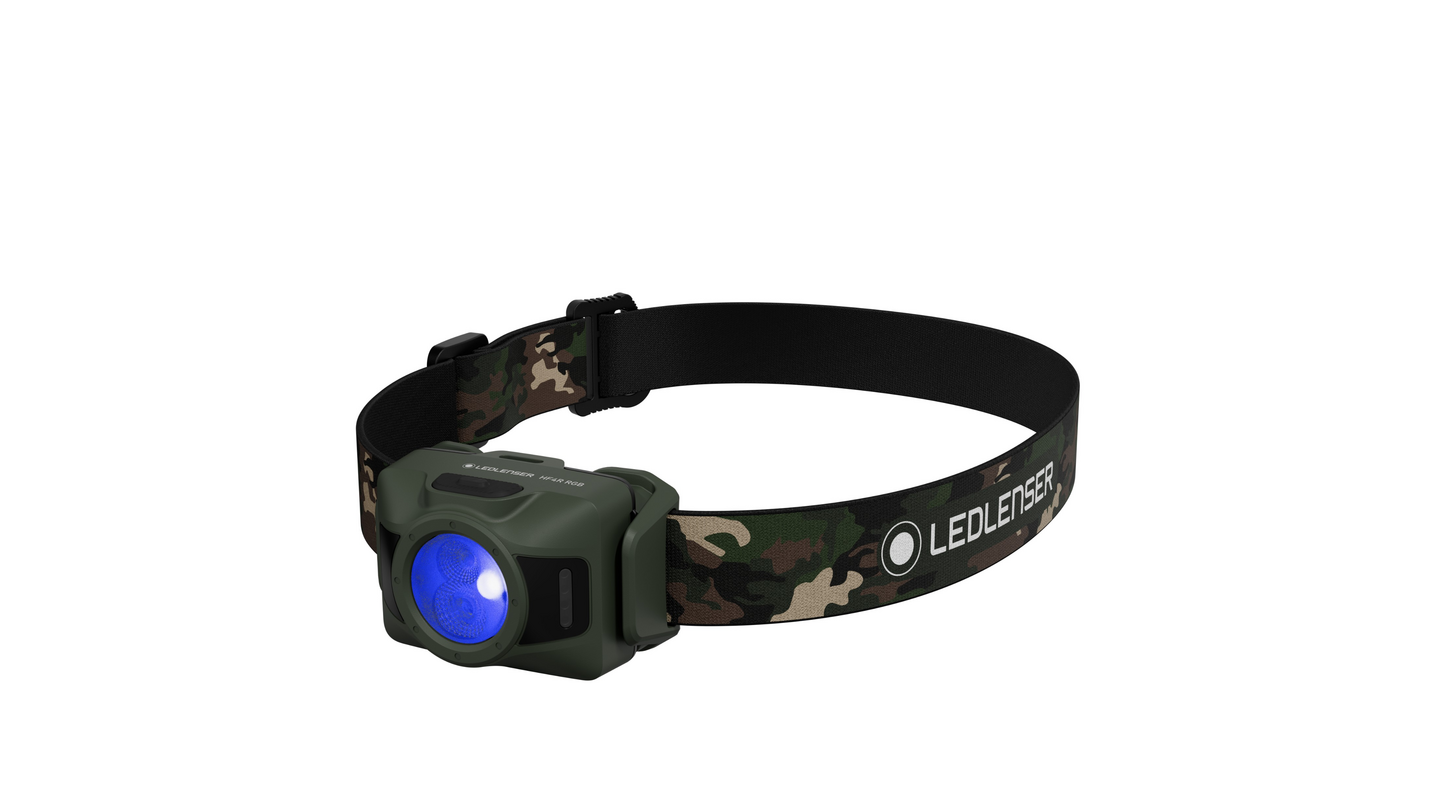 Otsavalaisin Ledlenser HF4R ladattava 650lm RGB camo