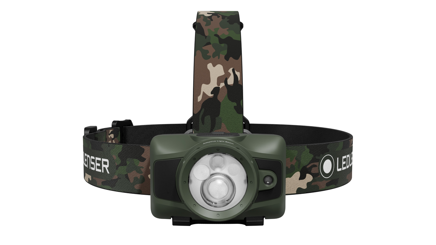 Otsavalaisin Ledlenser HF6R ladattava 900lm RGB camo