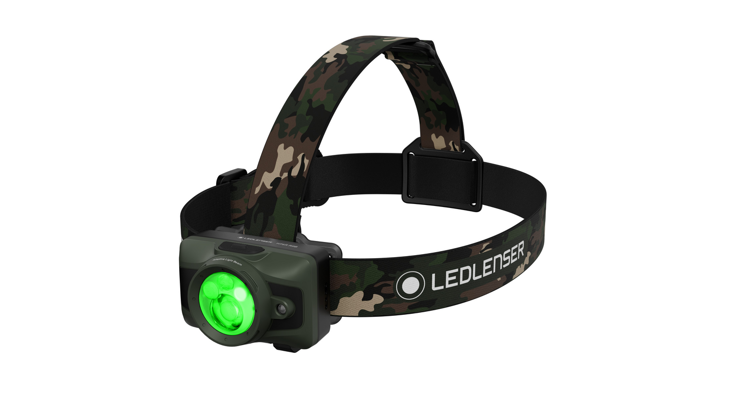 Otsavalaisin Ledlenser HF6R ladattava 900lm RGB camo