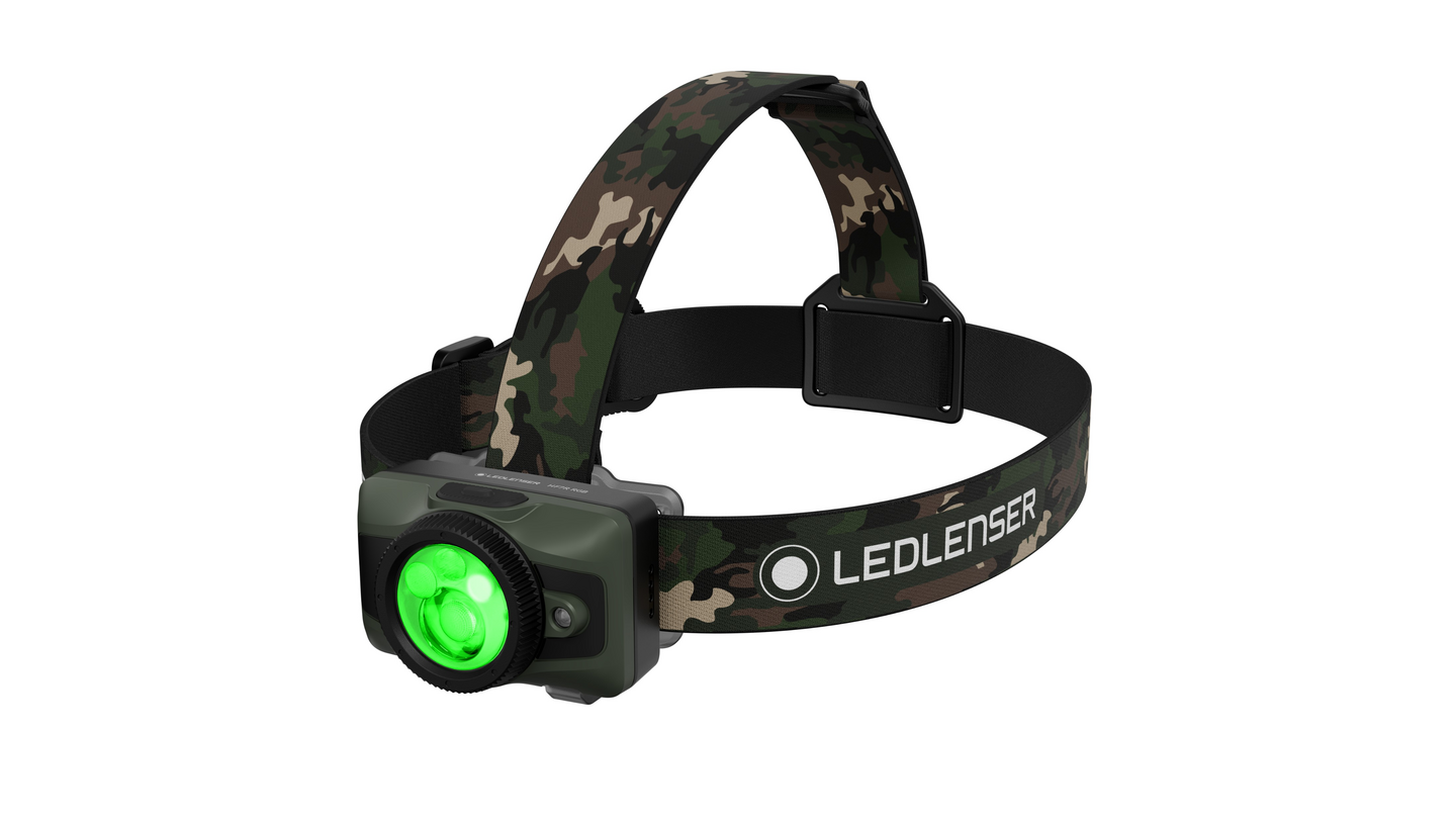 Otsavalaisin Ledlenser HF7R ladattava 1200lm RGB camo