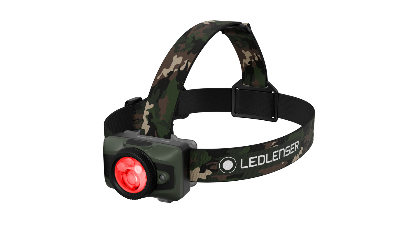 Otsavalaisin Ledlenser HF7R ladattava 1200lm RGB camo