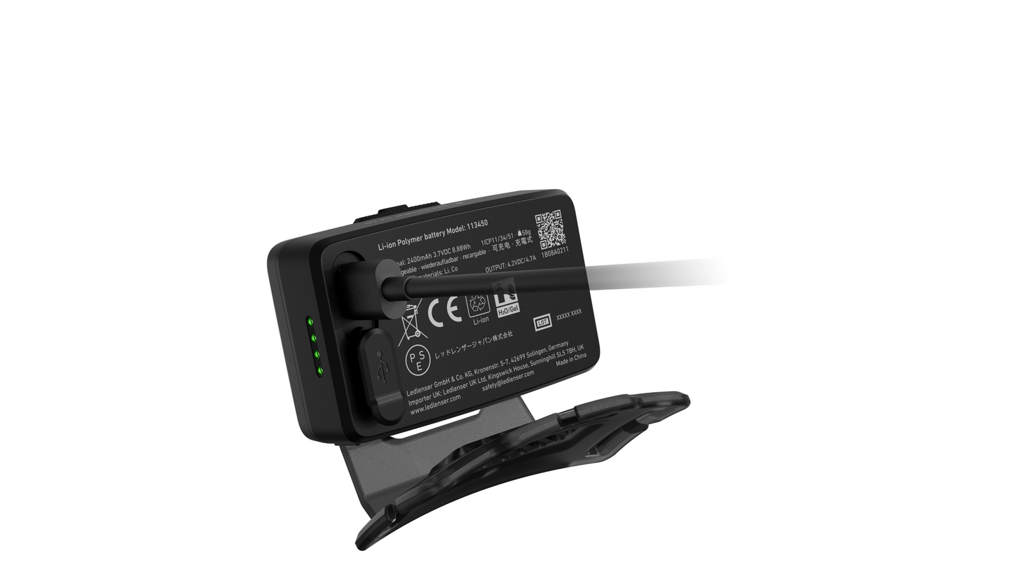 Otsavalaisin Ledlenser HF7R ladattava 1200lm musta