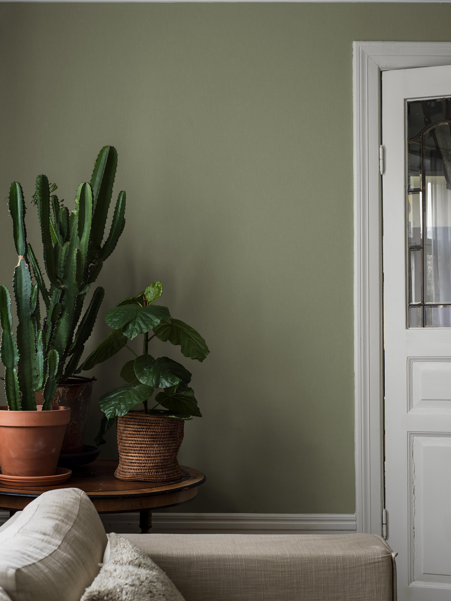 Kuitutapetti Boråstapeter Linen 4351 Matcha Linen 10,05m