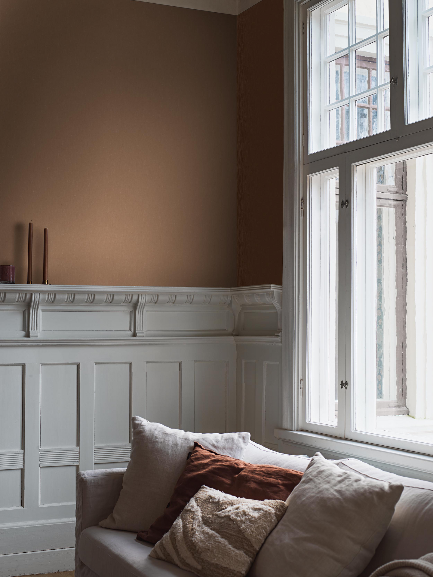 Kuitutapetti Boråstapeter Linen 4345 Deep Terra 10,05m