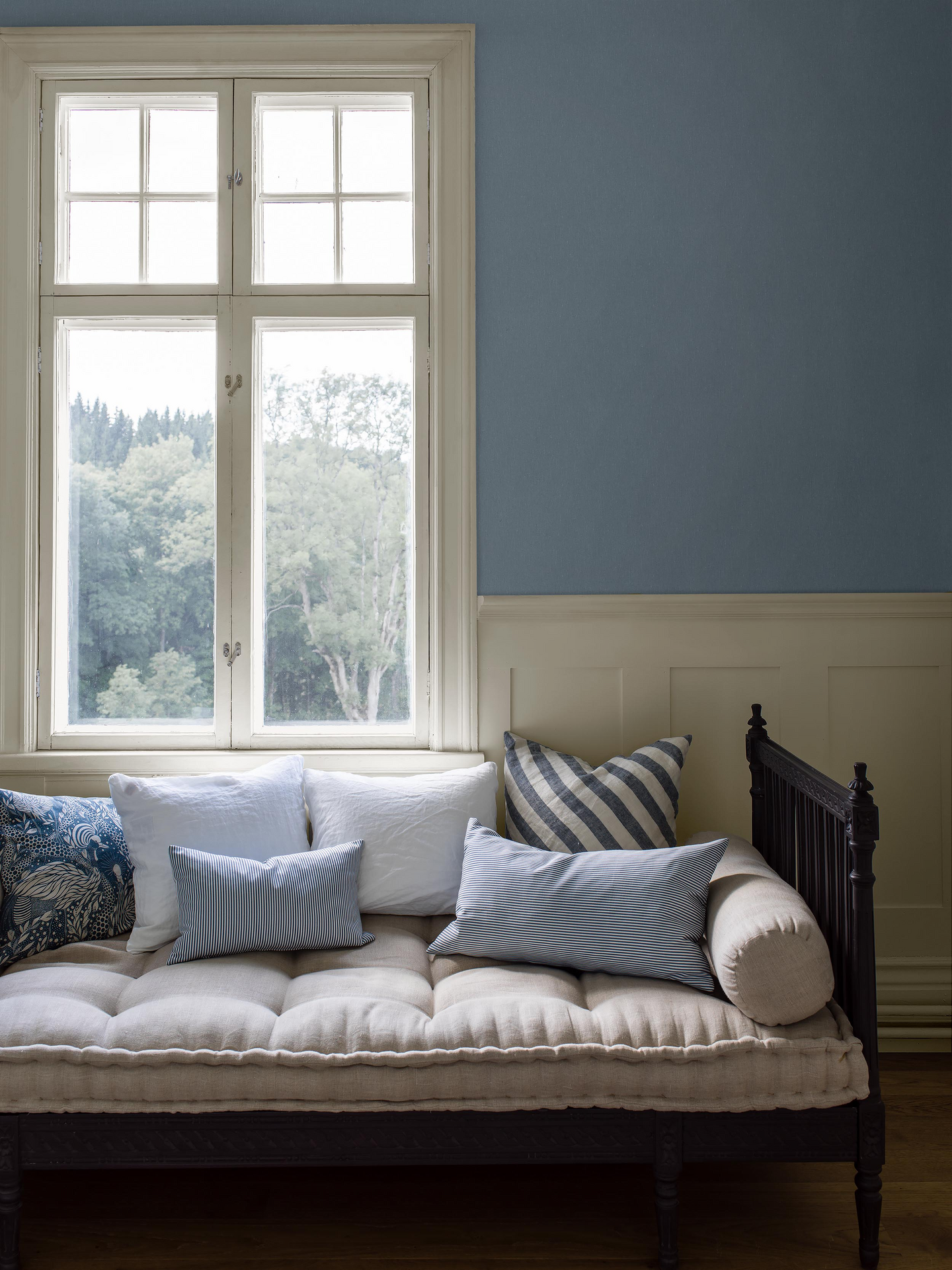 Kuitutapetti Boråstapeter Linen 4354 Blue Linen 10,05m