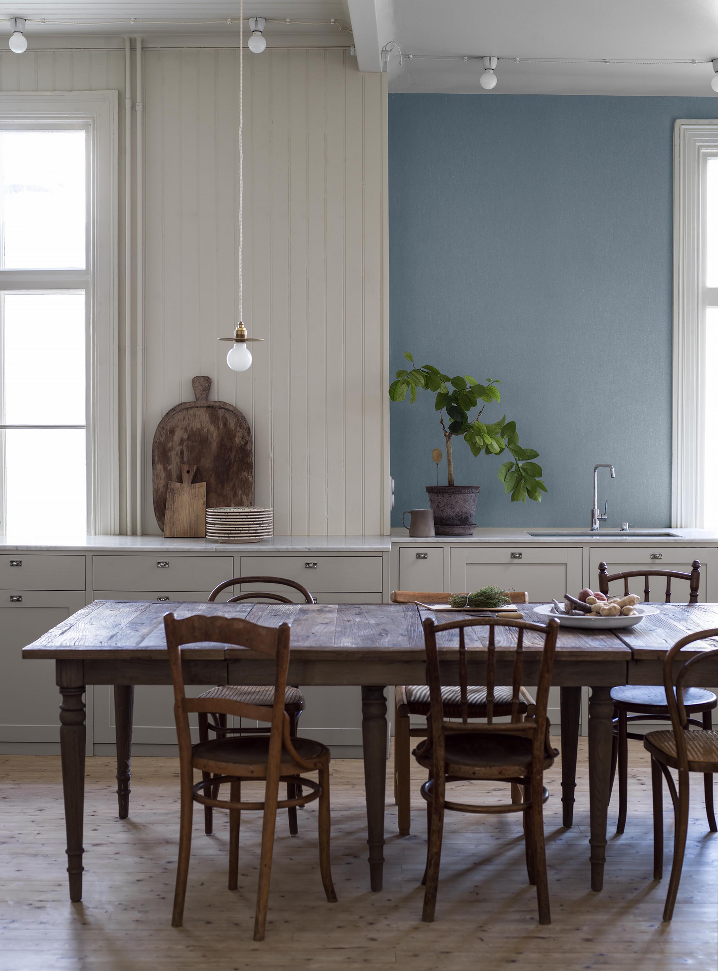 Kuitutapetti Boråstapeter Linen 4354 Blue Linen 10,05m