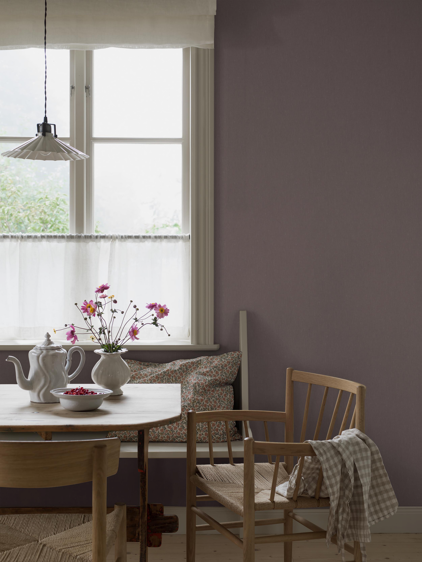 Kuitutapetti Boråstapeter Linen 4347 Lilac Linen 10,05m
