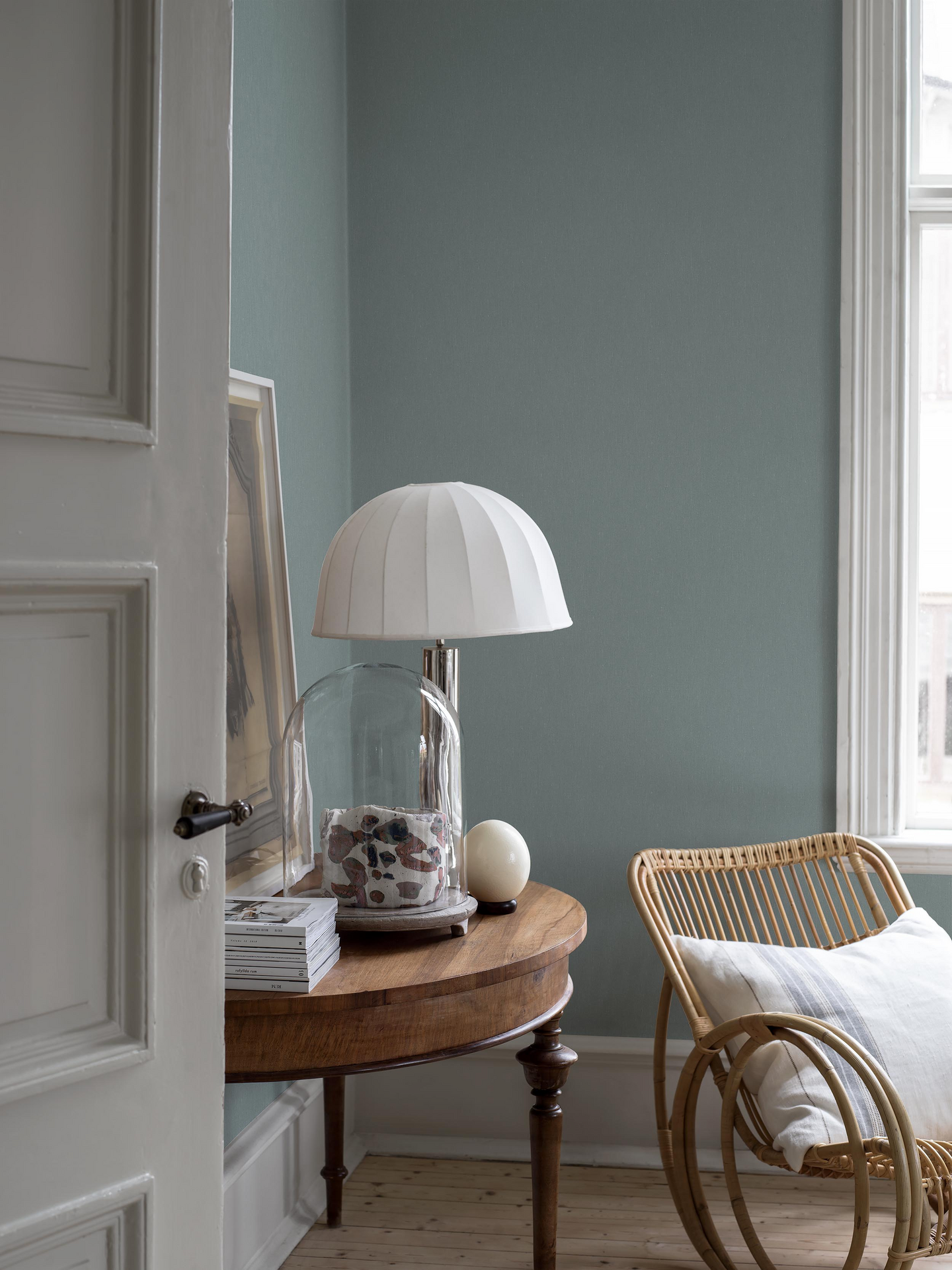Kuitutapetti Boråstapeter Linen 4352 Teal Linen 10,05m