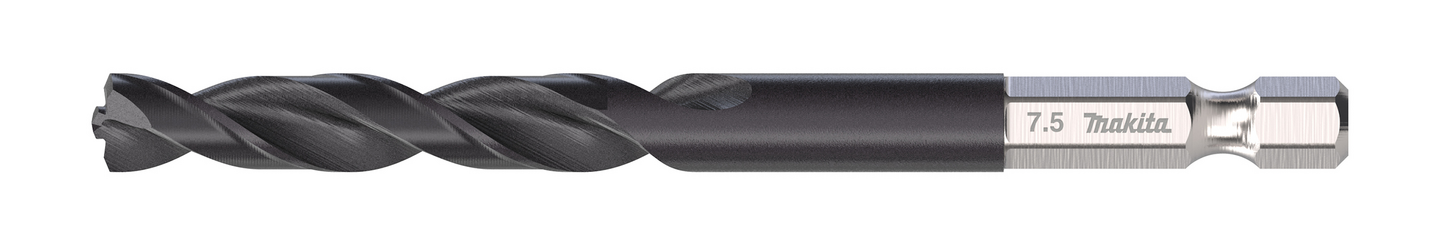 Metalliporanterä Makita HSS-TiAIN 7,5x95mm 1/4" kuusiokanta keskityskärki