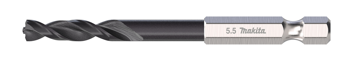 Metalliporanterä Makita HSS-TiAIN 5,5x78mm 1/4" kuusiokanta keskityskärki