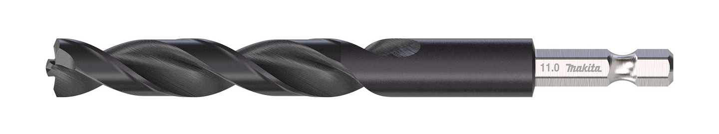 Metalliporanterä Makita HSS-TiAIN 11,0x117mm 1/4" kuusiokanta keskityskärki