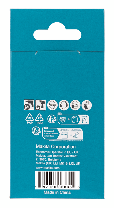 Metalliporanterä Makita HSS-TiAIN 5,0x78mm 1/4" kuusiokanta keskityskärki