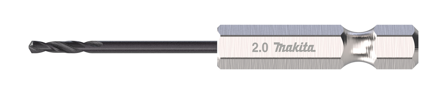 Metalliporanterä Makita HSS-TiAIN 2,0x62mm 1/4" kuusiokanta keskityskärki