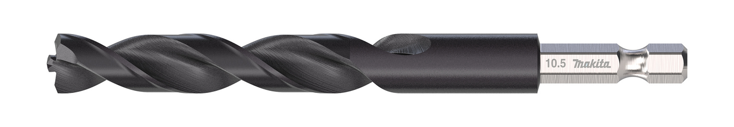 Metalliporanterä Makita HSS-TiAIN 10,5x112mm 1/4" kuusiokanta keskityskärki