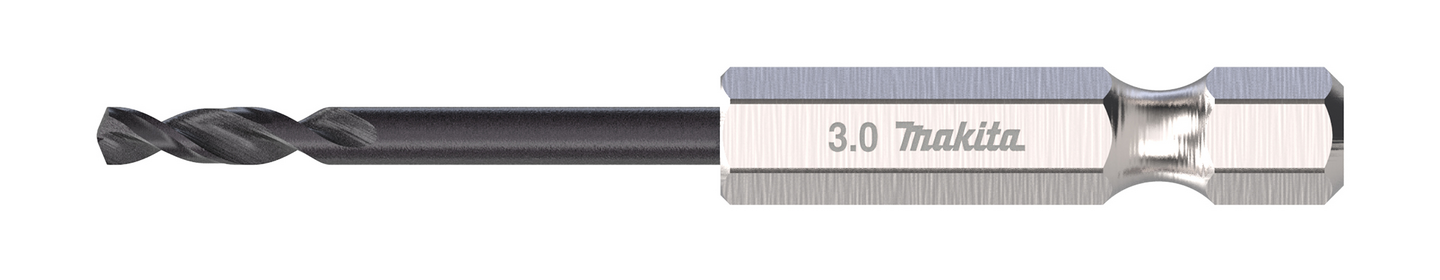 Metalliporanterä Makita HSS-TiAIN 3,0x64mm 1/4" kuusiokanta keskityskärki