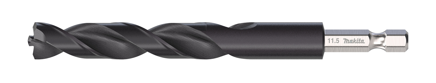 Metalliporanterä Makita HSS-TiAIN 11,5x117mm 1/4" kuusiokanta keskityskärki