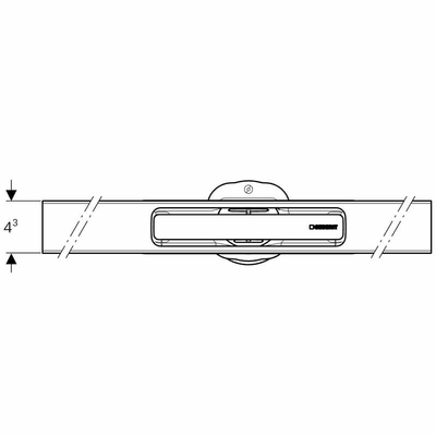 Lattiakaivon Kouru Geberit 1100mm Musta Cl30