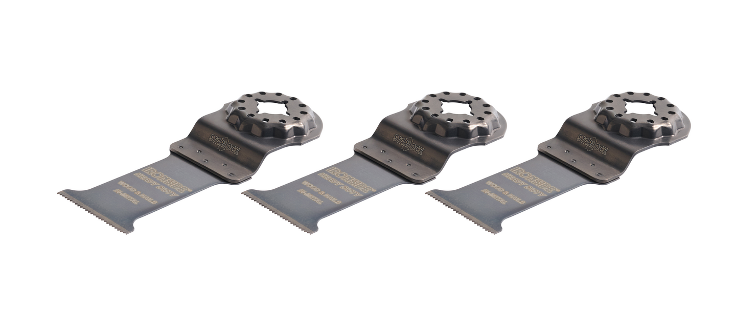 Monitoimikoneen terä Ironside Starlock HD BIM 32mm naulaiselle puulle 3kpl